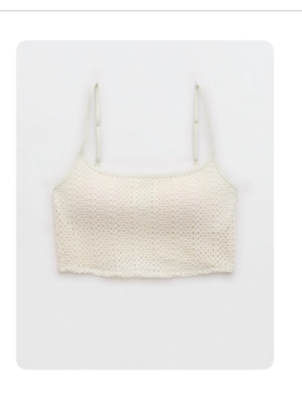 NWT Aerie ($59.95Cad) Cloudweave Crochet Longline Scoop Bikini Top